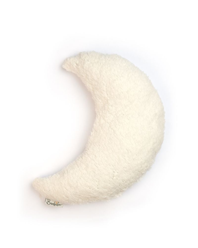 Coussin Lune Sherpa Ivoire