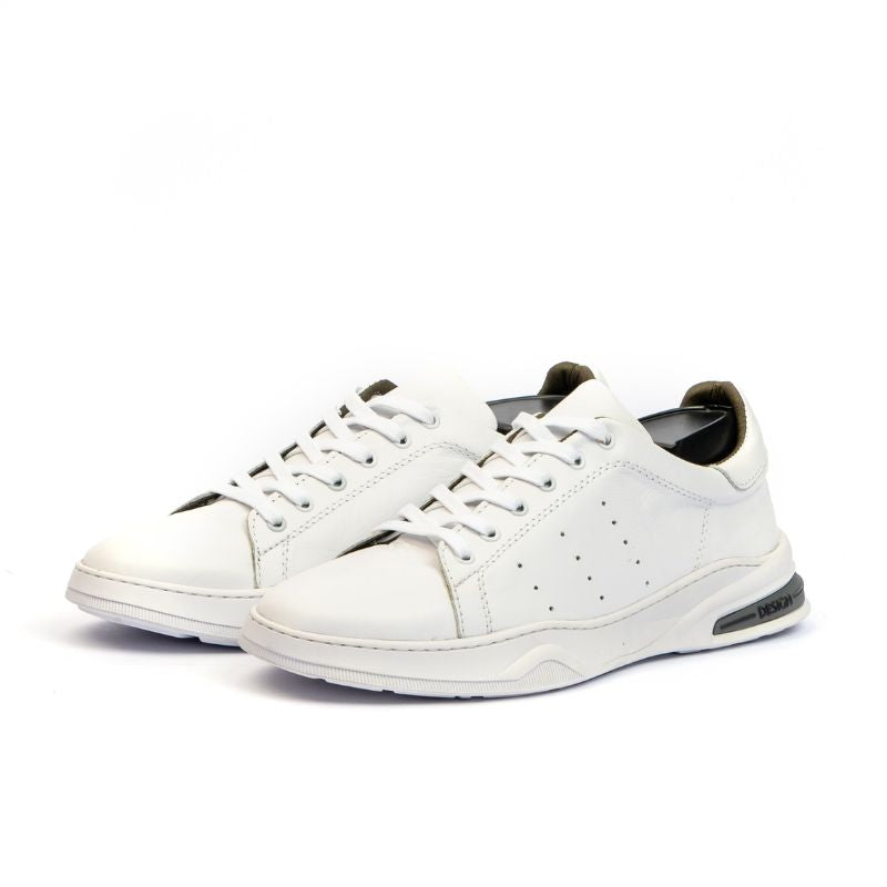 Basket Homme 023 - Cuir Blanc