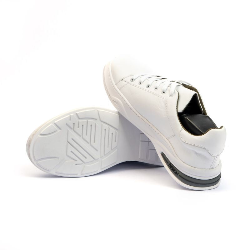 Basket Homme 023 - Cuir Blanc