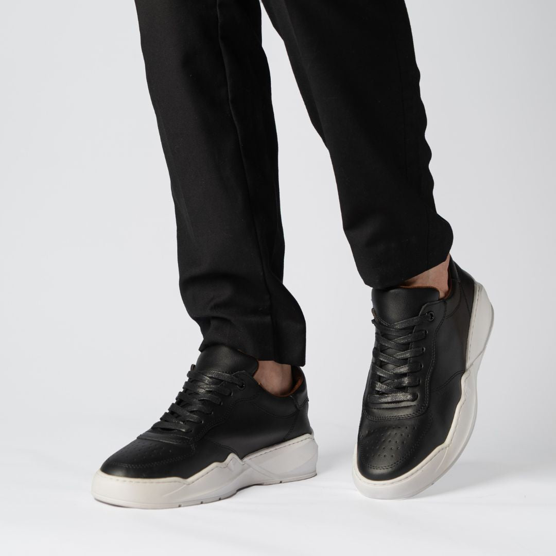 Basket Homme 018 - Cuir Noir