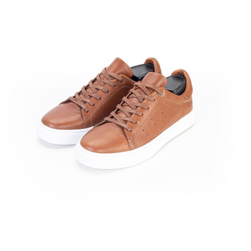 Basket Homme 0012 - Cuir Tabac