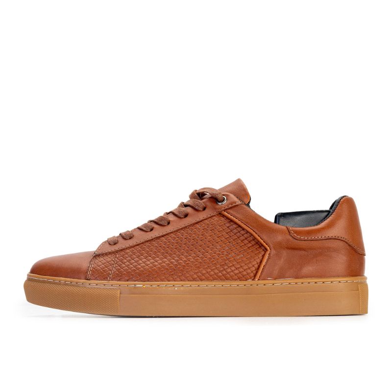 Basket Homme 0013 - Cuir Tabac