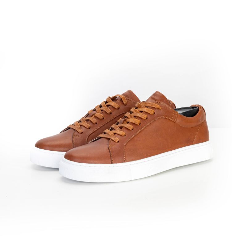 Basket Homme 0014 - Cuir Tabac