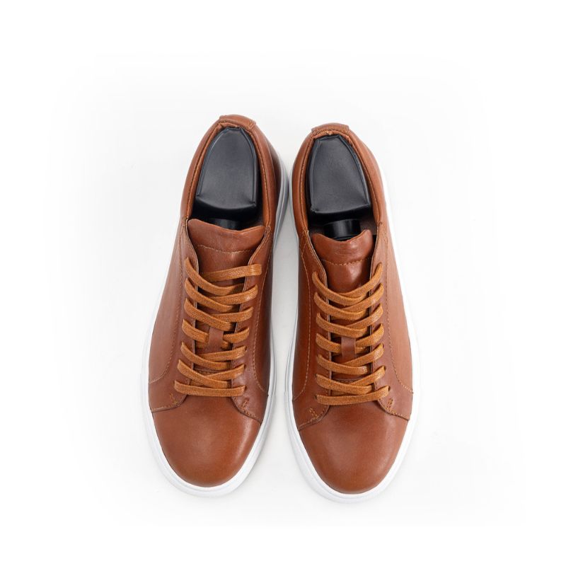 Basket Homme 0014 - Cuir Tabac