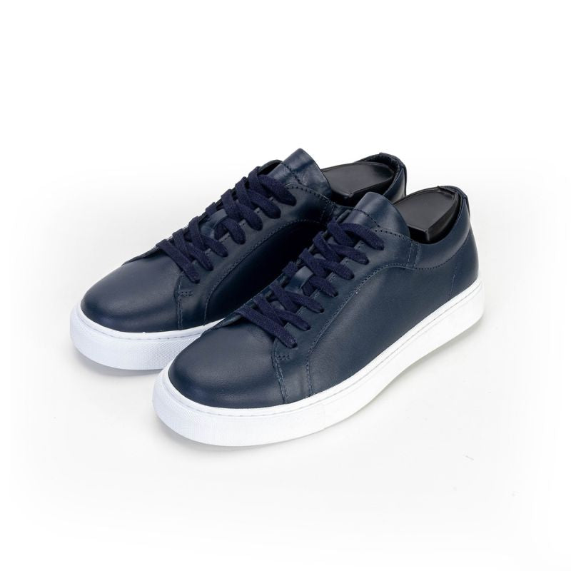 Basket Homme 0014 - Cuir Bleu