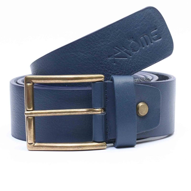 Ceinture Homme en Cuir Bleu - Domani