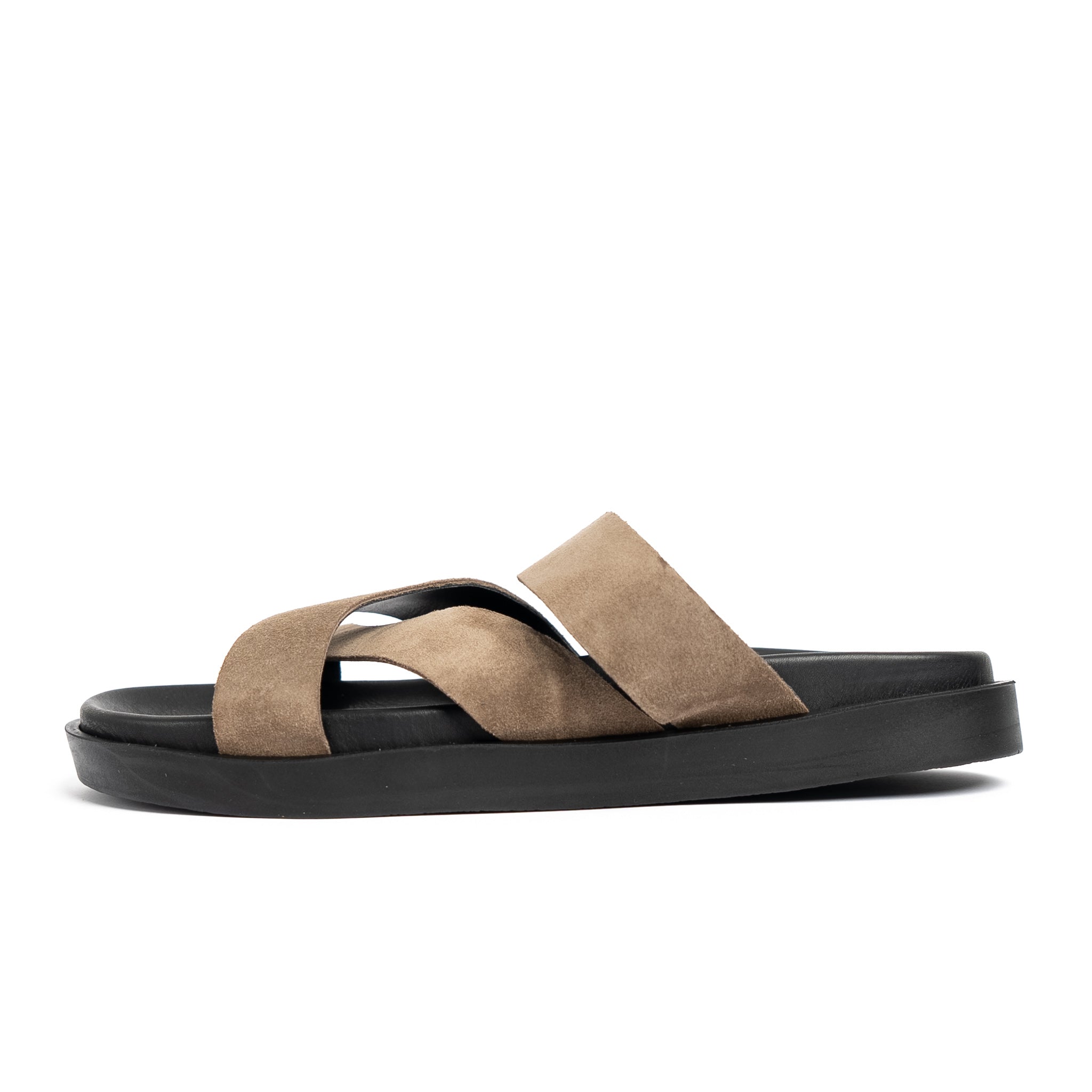 002 Sandales Homme en Daim beige