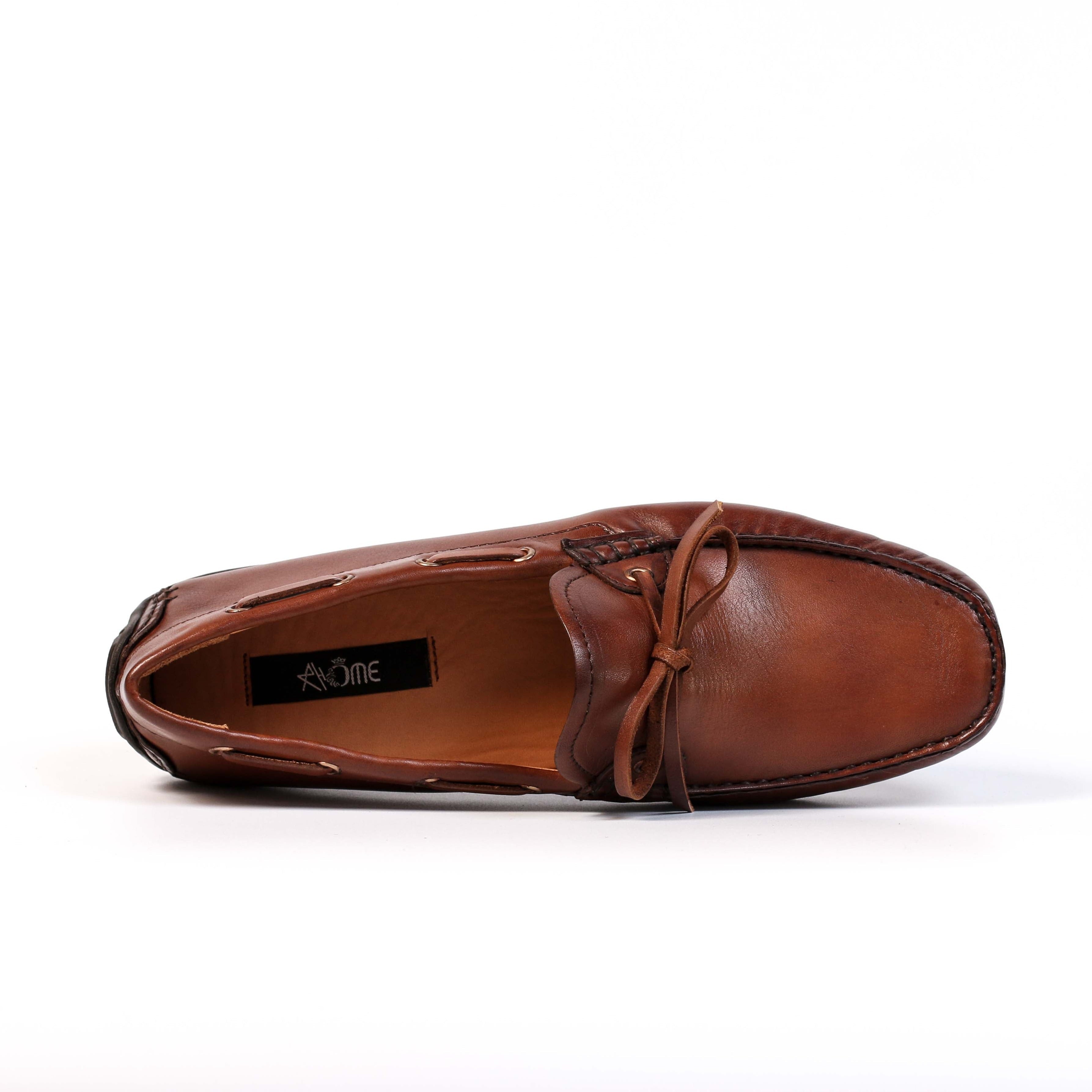 Mocassin en cuir Tabac  214