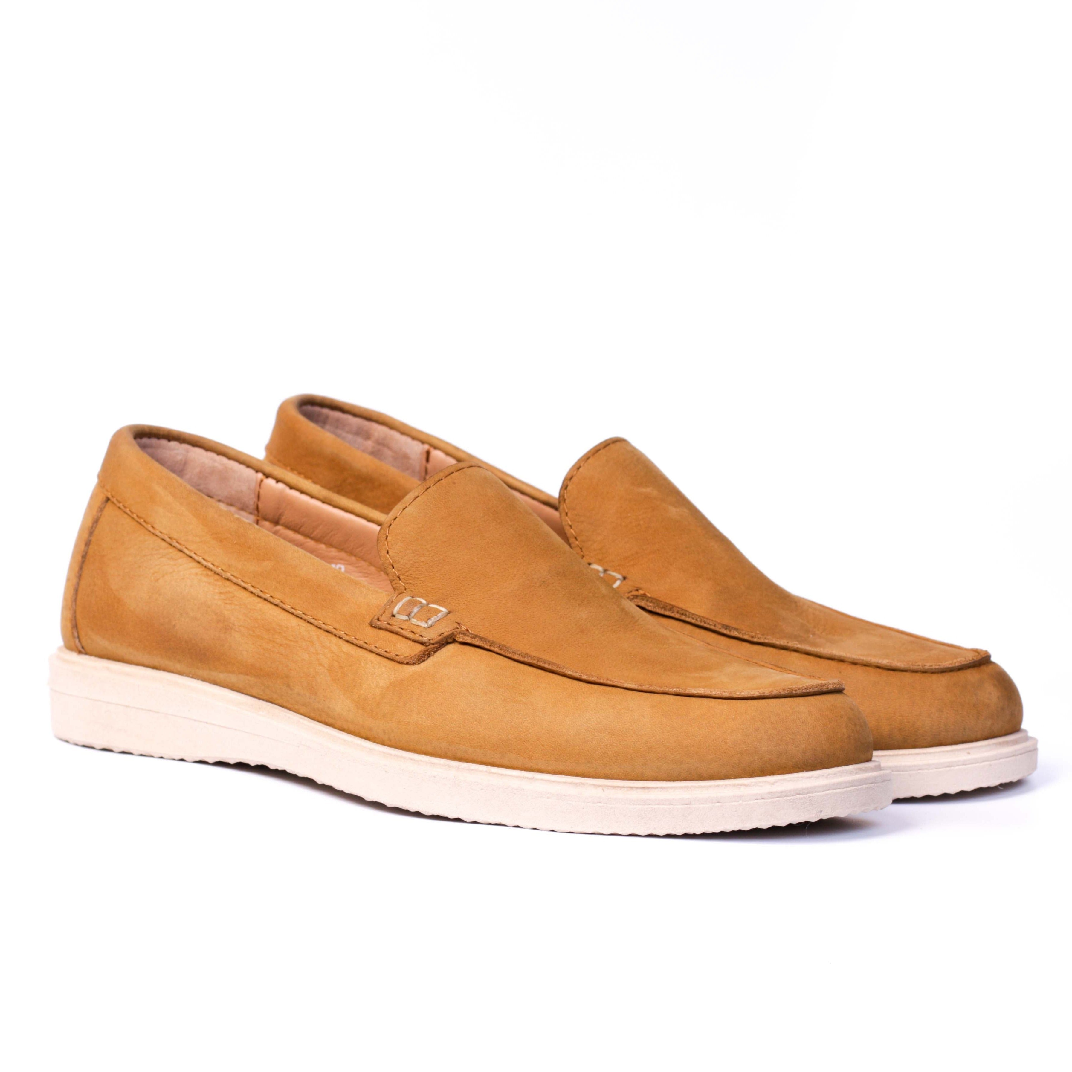 010 Mocassins Summer en nubuck Tabac