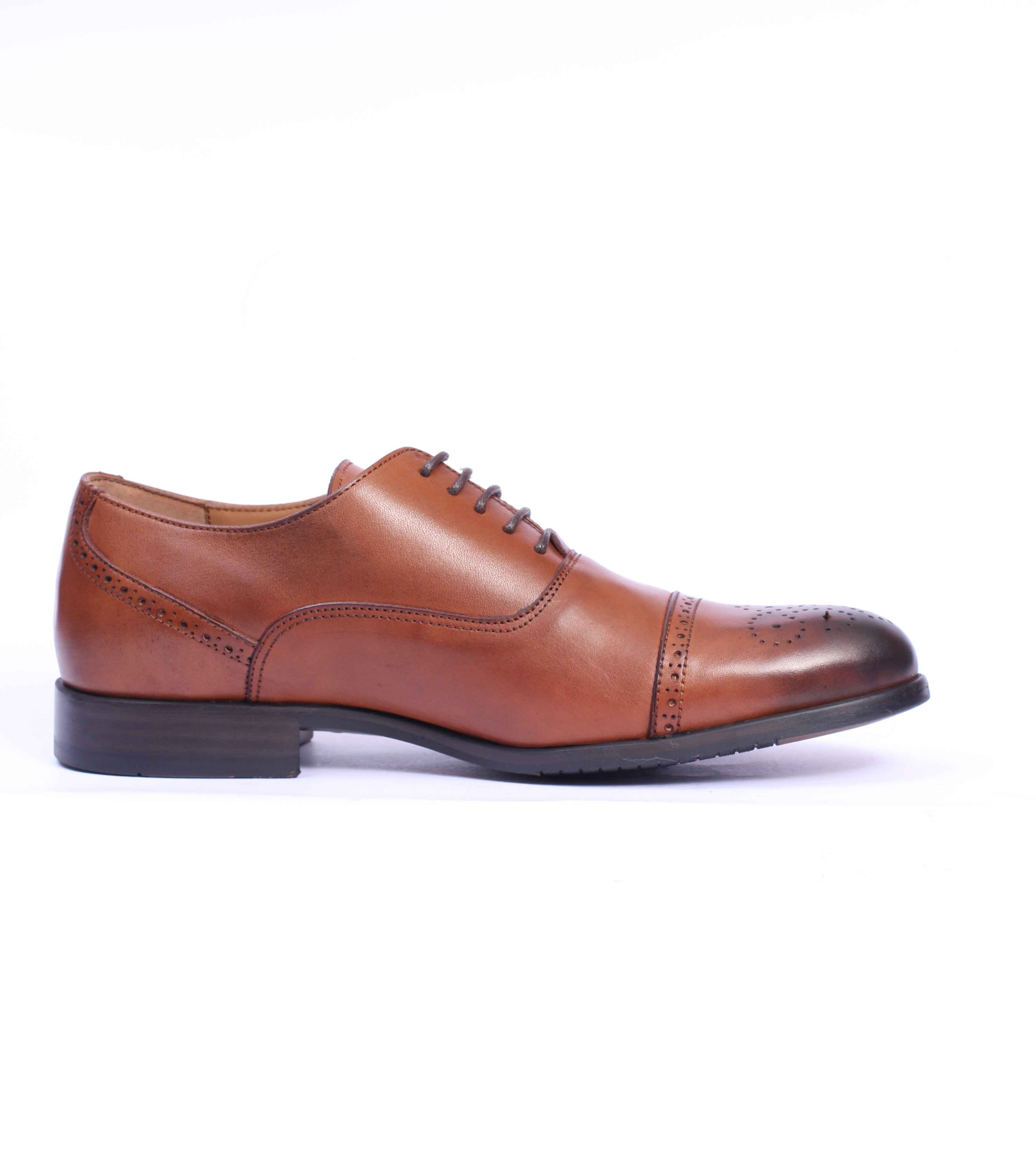 Chaussure en Cuir Tabac-705