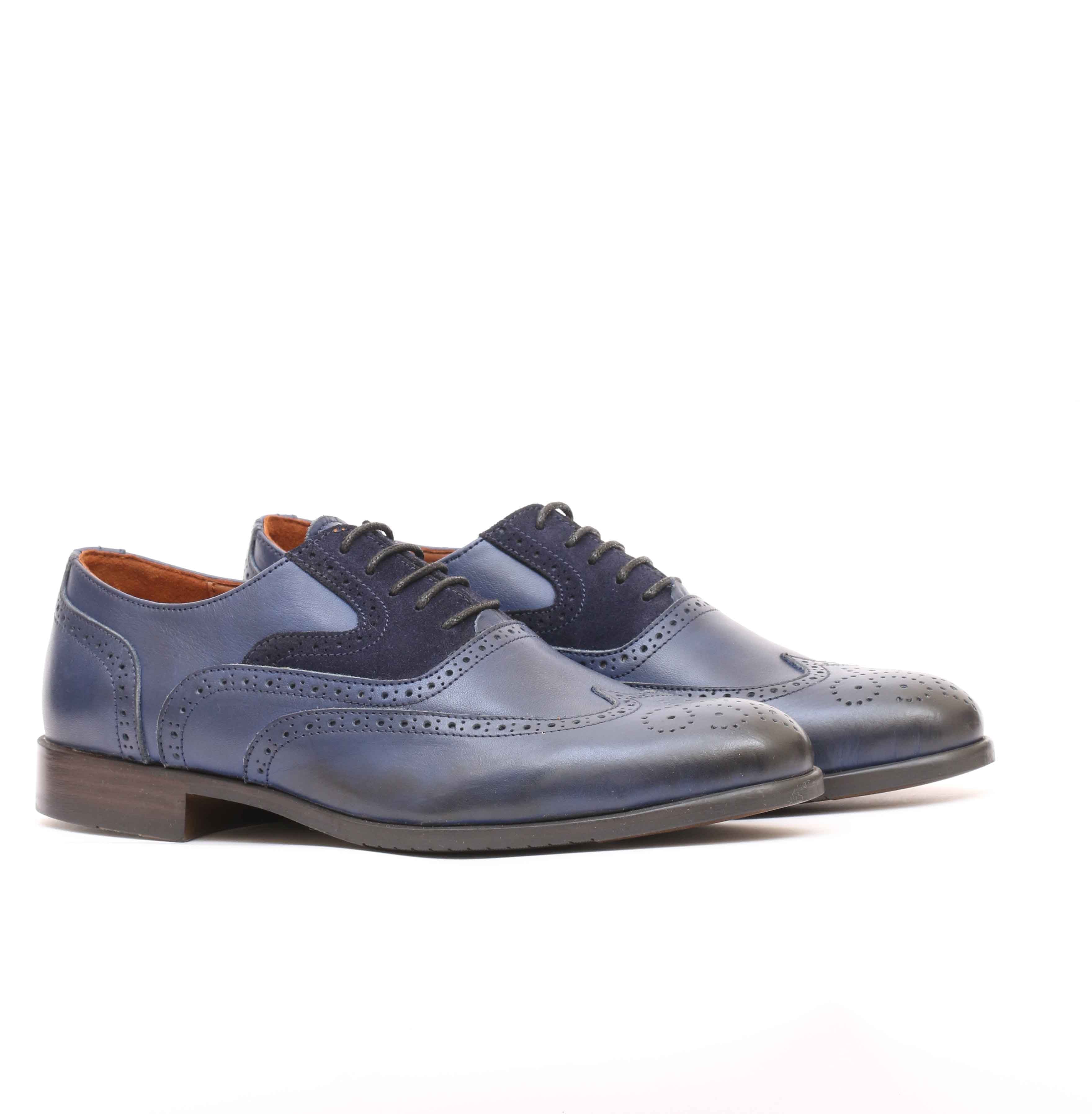 Chaussure en Cuir Bleu 106