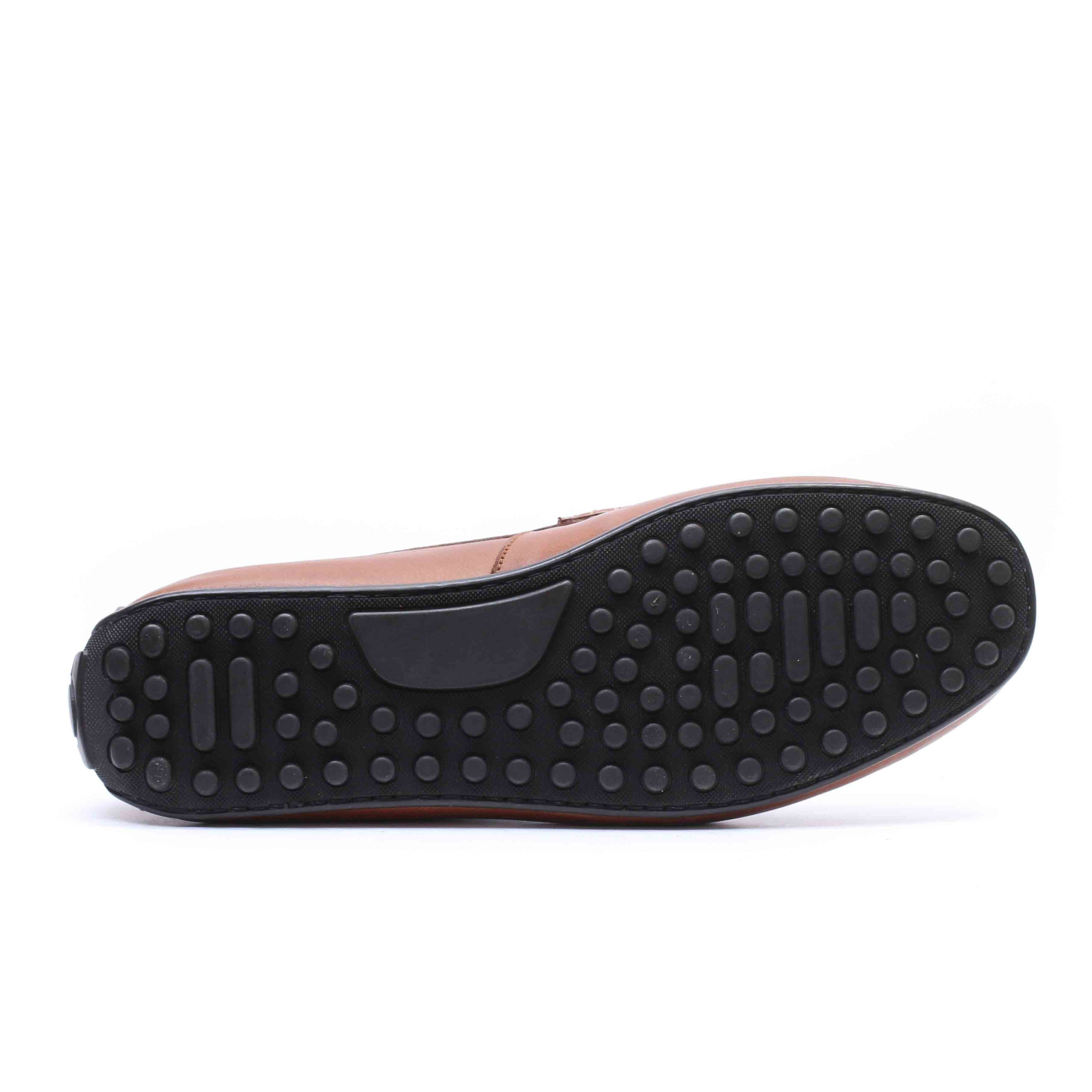 Mocassin en cuir Tabac  - 001