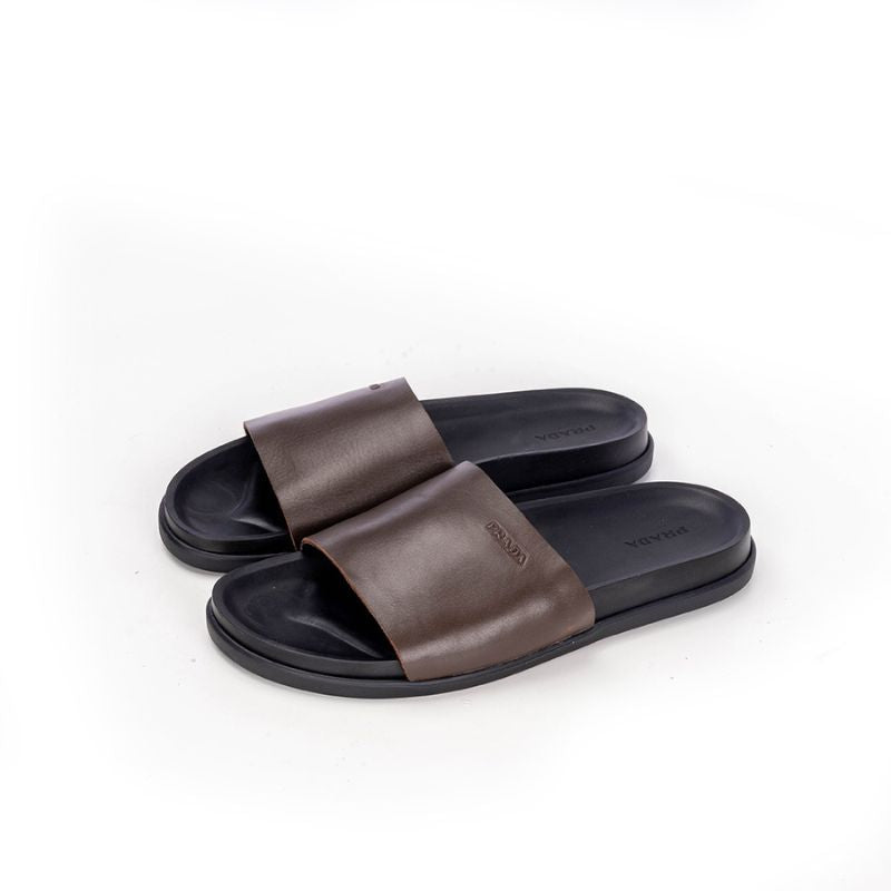 010 Sandales Homme en cuir Marron