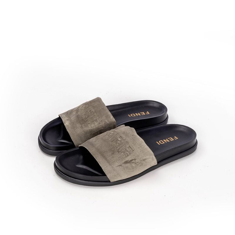 007 Sandales Homme en daim Gris