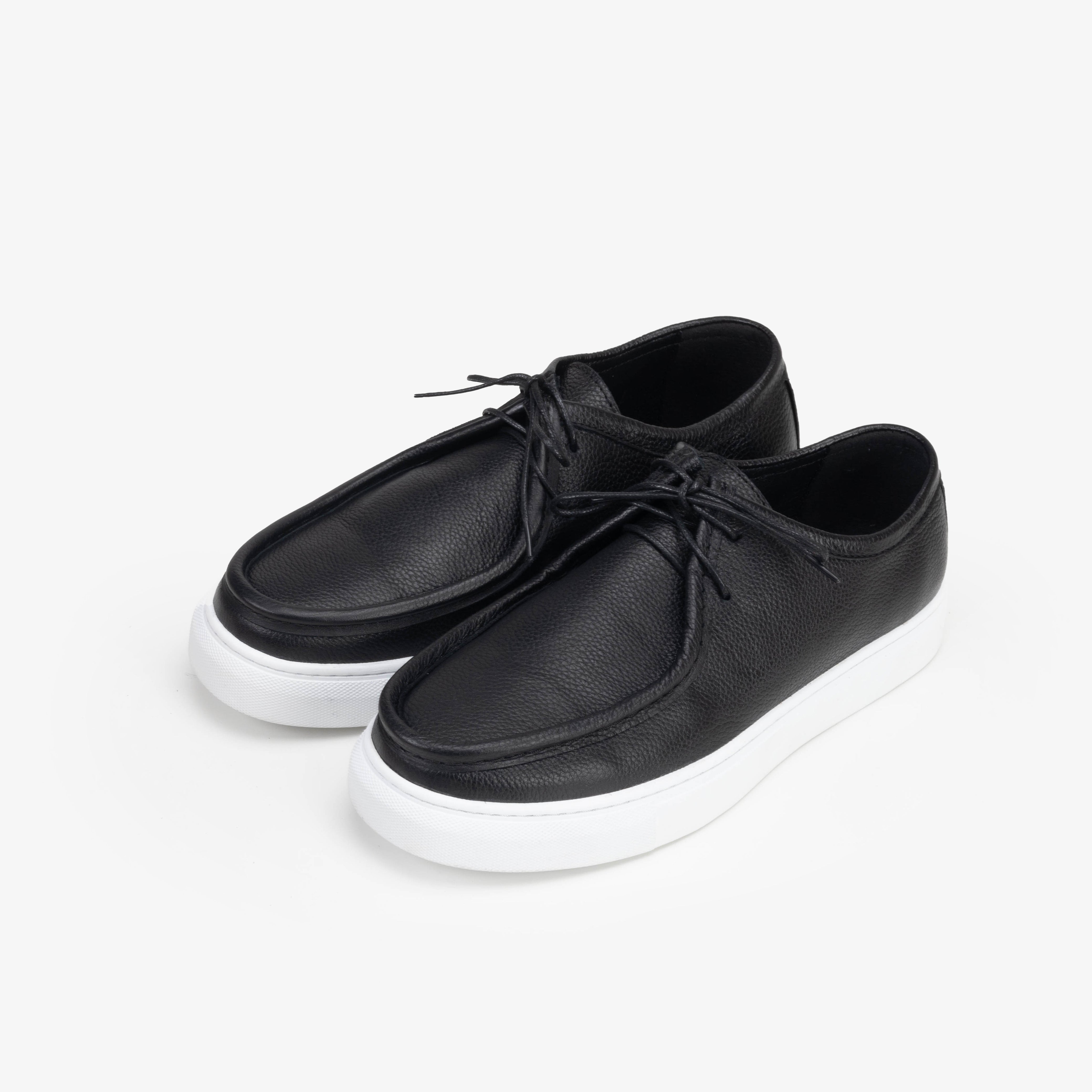 Basket Homme 0019 - Cuir Noir - SB